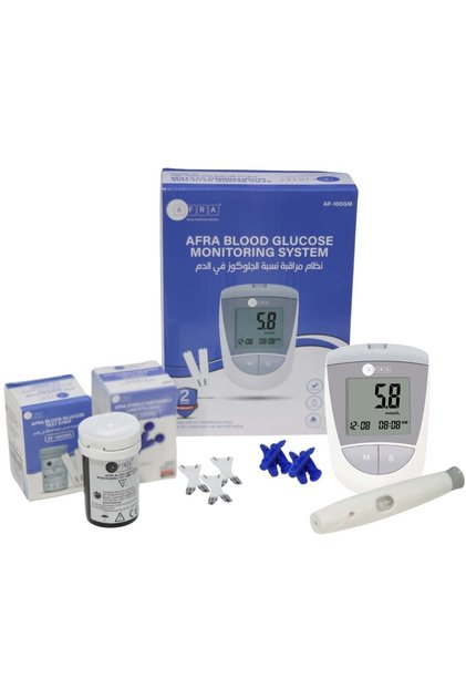 Blood Glucose Monitoring Combo Kit – 50 Test Strips (100GMS), 50 Lancets (AF-1000SDL), AF-100