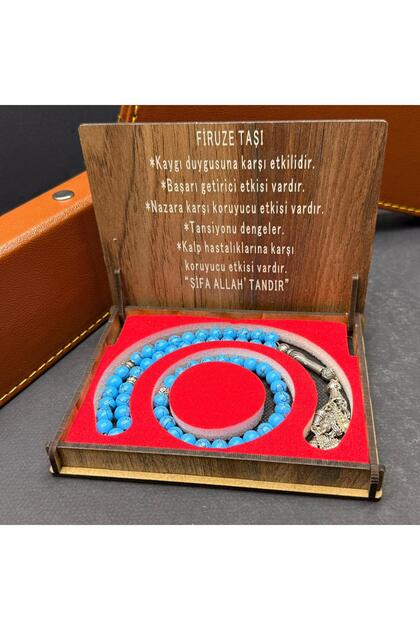 Best Special Wooden Boxed Turquoise Stone Prayer Beads-Bracelet Set – Globe Cut