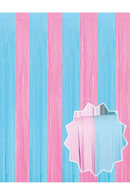 Gender Reveal Party Decorative Pink Blue Color Backdrop Ornament 100X200 cm