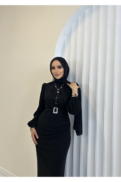 Monica simli tesettür abiye