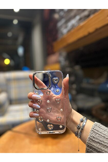 iPhone 16 Pro Max Compatible Heart Pattern Shockproof Case Plastic Cover