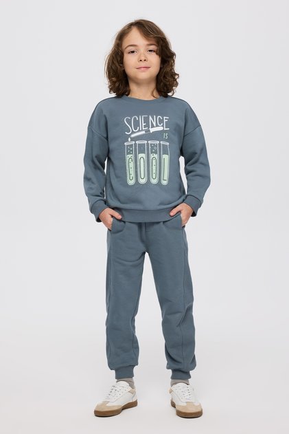 Boy's Printed Petrol Sweatshirt