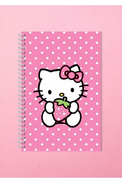 HELLO KİTTY OKUL DEFTERİ - A5 SPİRALLİ ÇİZGİLİ DEFTER - 50 YAPRAK- 100 SAYFA