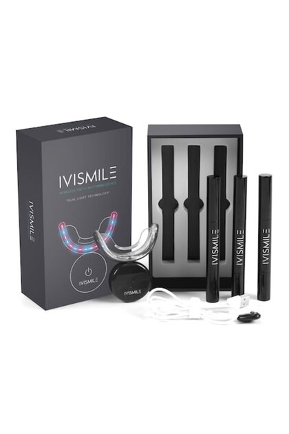 Kit de albire a dinților Premium IVISMILE, Dispozitiv LED, Pixuri cu gel de albire, Gutiera