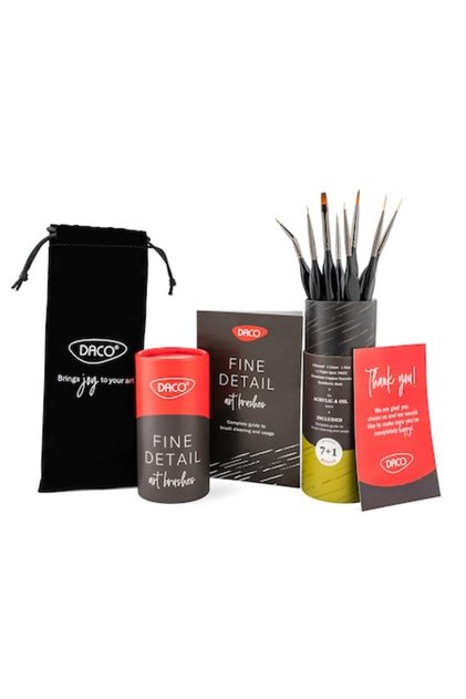 Set 7+1 pensule pentru miniaturi și detalii, DACO, PN297