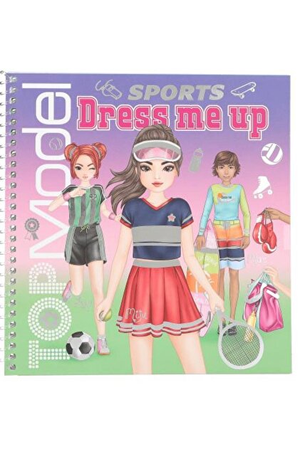 Top Model Topmodel Dress Me up Sporty  Sports-Themed Dress-Up and Design  Notebook (Sticker Fashion Book)- Trendyol