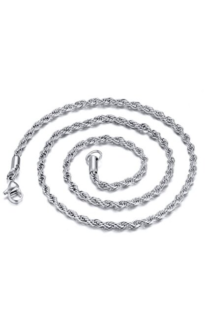 - Colier din frânghie, oțel inoxidabil placat cu aur de 18K, 60 cm