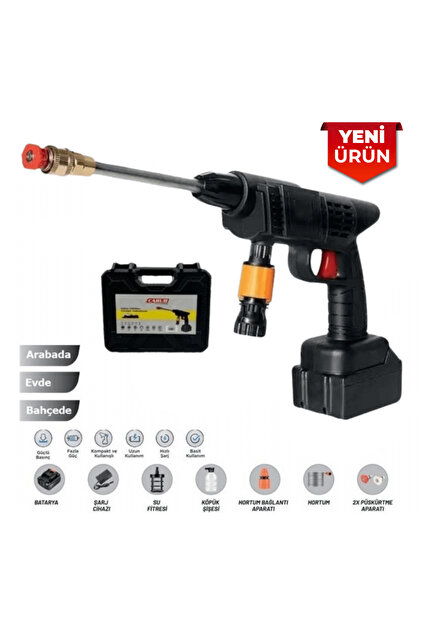 SMX Şarjlı Oto Yıkama Tabancası – 48W, Basınçlı Su Tabancası