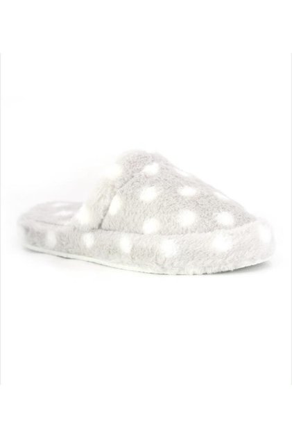 Gray Pork-Patterned Women's Winter House Slippers