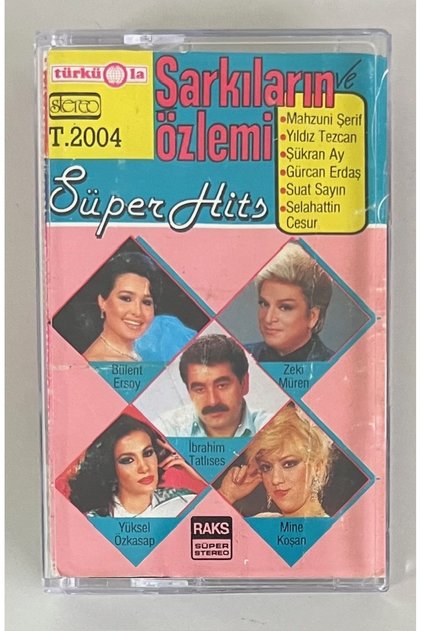 Şarkıların Özlemi Super Hits Cassette (Original Period Turkish Paper Printing Cassette)