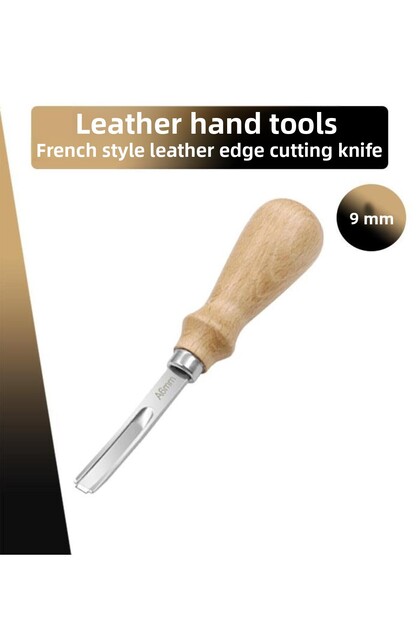 Cuțit de tăiat marginea din piele Unelte de mână din piele în stil francez 6 mm
