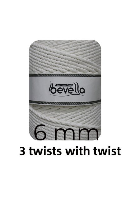 6 mm Macrame Lanyard - 3 Twist, 10 Meters Twisted
