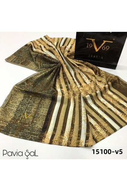 Antique Striped Pattern Pavia Series with Shawl Hanger and Gift Set 90x200 Cm