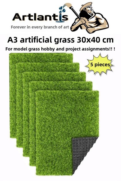 Artificial Grass A3 30X40 cm 5 Pieces A3 Size Model Lawn Decorati Artificial Grass Carpet Terrarium Artificial Grass