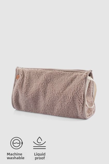 Waterproof Zippered Strap Wellsoft Organizer Bag Brown