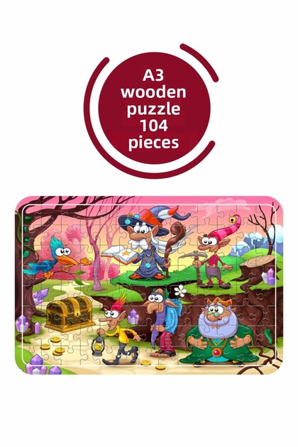 لغز خشبي من 104 قطعة من Fairy Tale Heroes A3