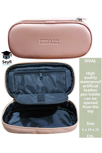 Oval Pen Holder Top Opening Quality Waterproof Fabric 5X10X23 cm Pencil Bag Pencil Case