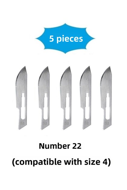 Pack of 5 22 Number Wooden Sculpture Carving Art Replacement Blade. Plug-In Type (Compatible with Sapa Number 4)