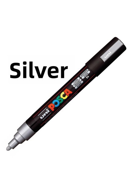 Posca Silver Marker Pc-5M (1.8-2.5mm) Poska Pc5M Pc - 5m
