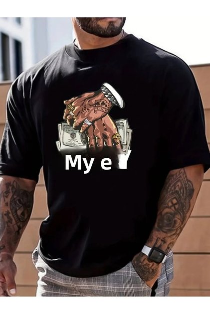 Men's Crew Neck Relaxed Fit Printed T-Shirt
