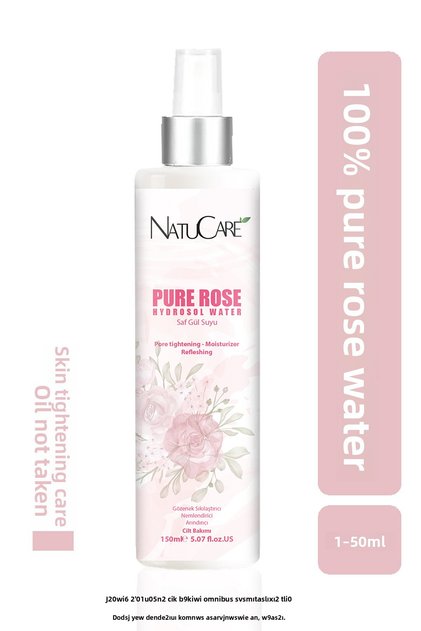 Pore ​​Firming and Purifying 100% Pure and Natural Hydrosol Rose Water 150ml