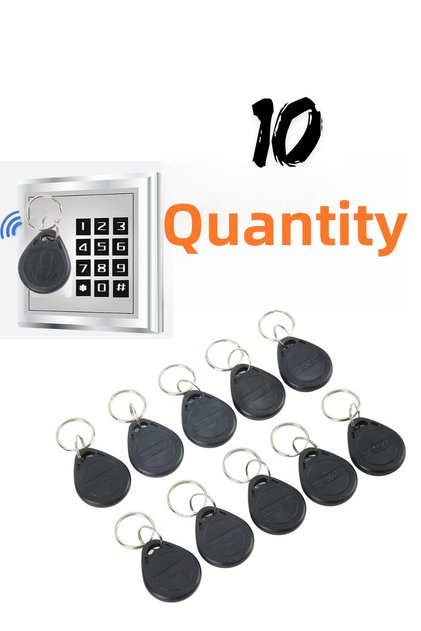 10 Pcs Chip Key Keyfob Token Bead Keychain for Building Entrance Doors Smart Lock