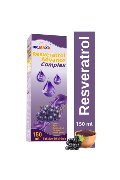 Dr. Maxx Resveratrol Advance Complex - Supplement with Vitamin C, Zinc, Quercetin (150 ml)