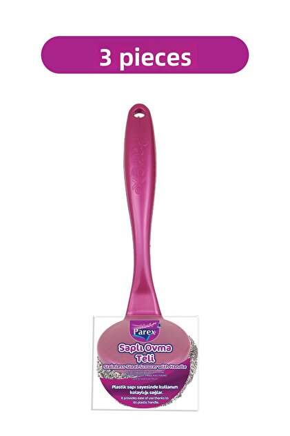 Triple Set of Scrubbing Wire with Handle