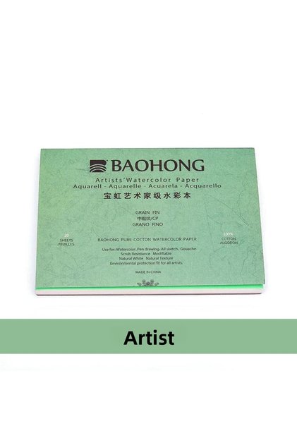 Watercolor Artist Blockbook (Cold Press) 38X13Cm, 300Gr (20 Sheets)