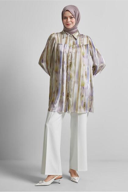 Satin Shirt Tunic 45407