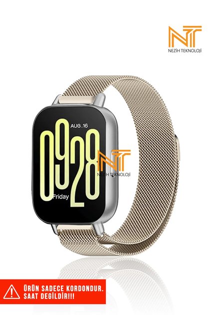 Redmi Watch 5 Active / Redmi 5 Lite Uyumlu Milanes Örgü Hasır Metal Kordon