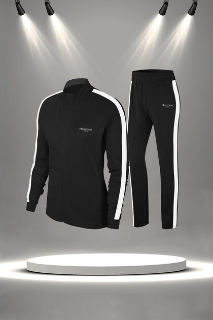 Plus Size Women's Black New Supra Combed Cotton Breathable Bottom Comfortable Sweatpants Walking Suit (4Xl-10Xl)