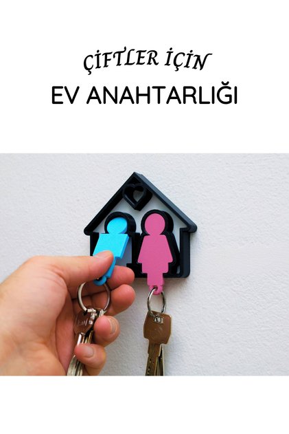 Çiftler için ev anahtarlığı
