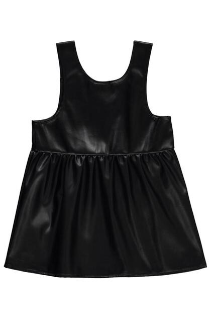 12 month black dress Girls A-Line Beaded Bow Sleeveless Party Dress main image 0