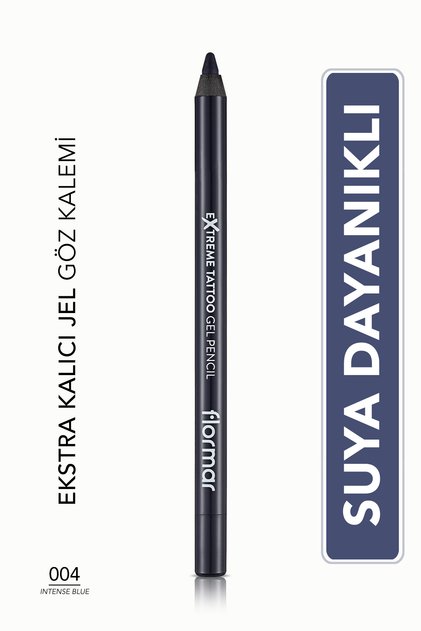 Mat Kalıcı Göz Kalemi (MAVİ) - Extreme Tattoo Gel Pencil - 004 Intense Blue - 8682536028868