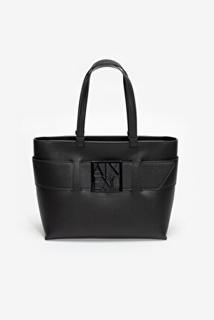 Armani Exchange Siyah Kadın 28x34x13 cm Omuz Çantası