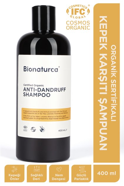 Organic Certified Anti-Dandruff Protective Shampoo 400 ml