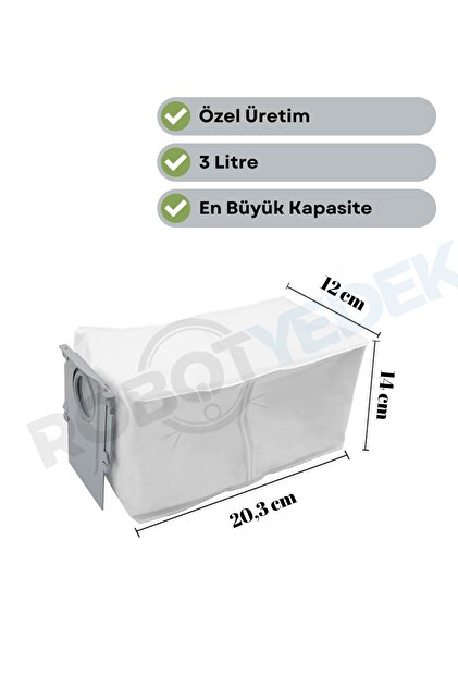 robotyedek Roborock Q Revo MaxV / Pro / S Uyumlu 2 Adet Toz Çöp
