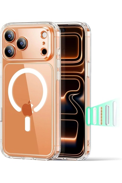 WANNA PROTECT iPhone 17 Pro Max Uyumlu MagSafe Özellikli Şeffaf