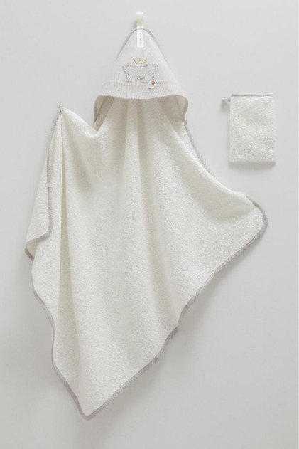 Very Cool Baby Swaddle Towel and Washcloth Gray Crml.Gri̇.Bse1873
