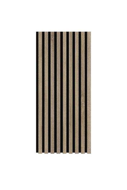 Striații decorative PREMIUM din MDF, tip panou acustic, stejar SONOMA, 260x40 cm