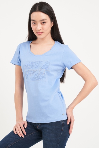 Tricou dama cu maneca scurta si imprimeu grafic