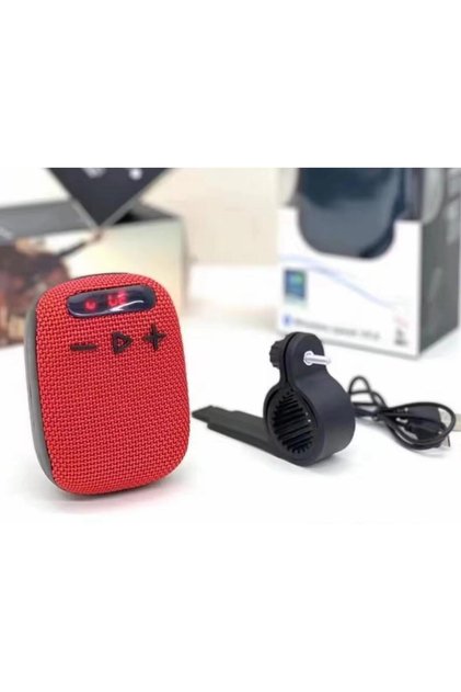 Xbyc 2727 Bluetooth Bağlantılı Hoparlör Su Geçirmez Şarjlı Bisiklet Motosiklet Hoparlörü Kırmızı