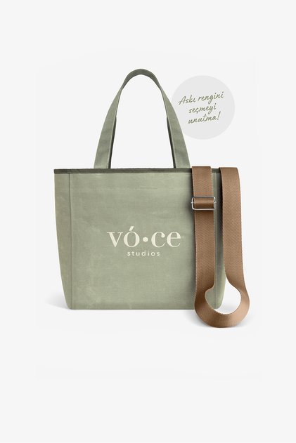 Mint Green Large Canvas Bag