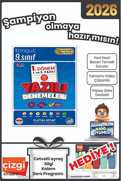 Tonguç Yayınları 9. Sınıf Yazılı Denemeleri 1. Dönem 1 ve 2