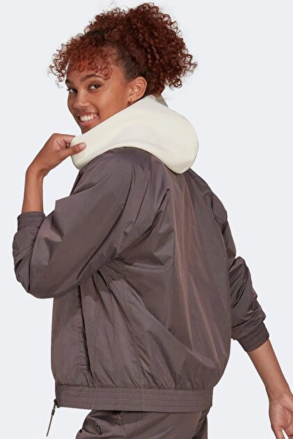adidas Women's New Woven Full Zip TT Jacket Kadın Bol Kesim Dokuma