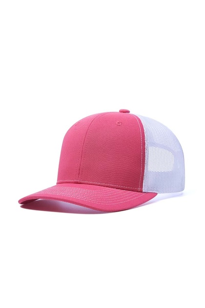 Șapcă Trucker Roz Alb Plasă Aerisită Spate Snapback Reglabilă Unisex SP089
