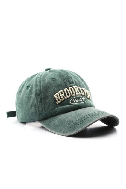 Șapcă Baseball Bărbați Bumbac Spălat Verde Vintage Broderie Brooklyn 1947 SP014