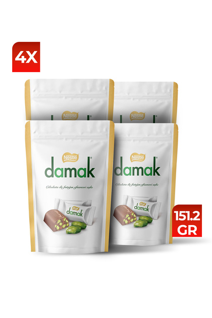 Nestle Damak Antep Fıstıklı Sütlü Çikolata Poşet 151.2g x4 adet