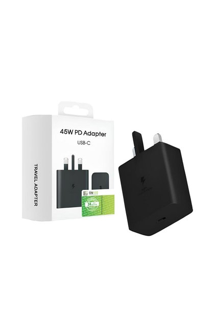 45W Fast Charger Head with Type-C Port Without Cable Black